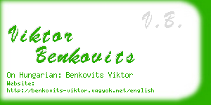 viktor benkovits business card